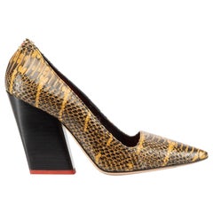 aeyde Escarpins en cuir de python Brown Taille IT 39