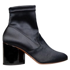 Clergerie Botines elásticos de raso negro Talla IT 37.5