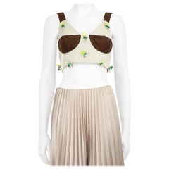 Tata Naka Beige Embellished Bustier Top Size S