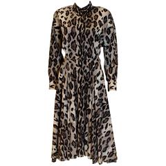 Norma Kamali Animal Print Shirtdress