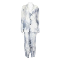 Emporio ARMANI Conjunto de camisa y pantalón azul Tie Dye Talla XXL