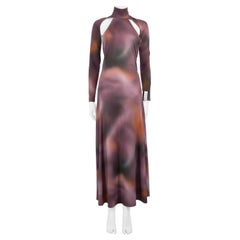 Rokh Ombré Halterneck Long Sleeve Maxi Dress Size XS