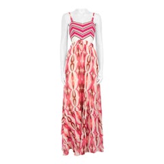PatBO Pink Abstract Maxi Cut Out Dress Size XS
