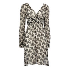 Diane Von Furstenberg Abstract Silk Sheer Dress Size XL