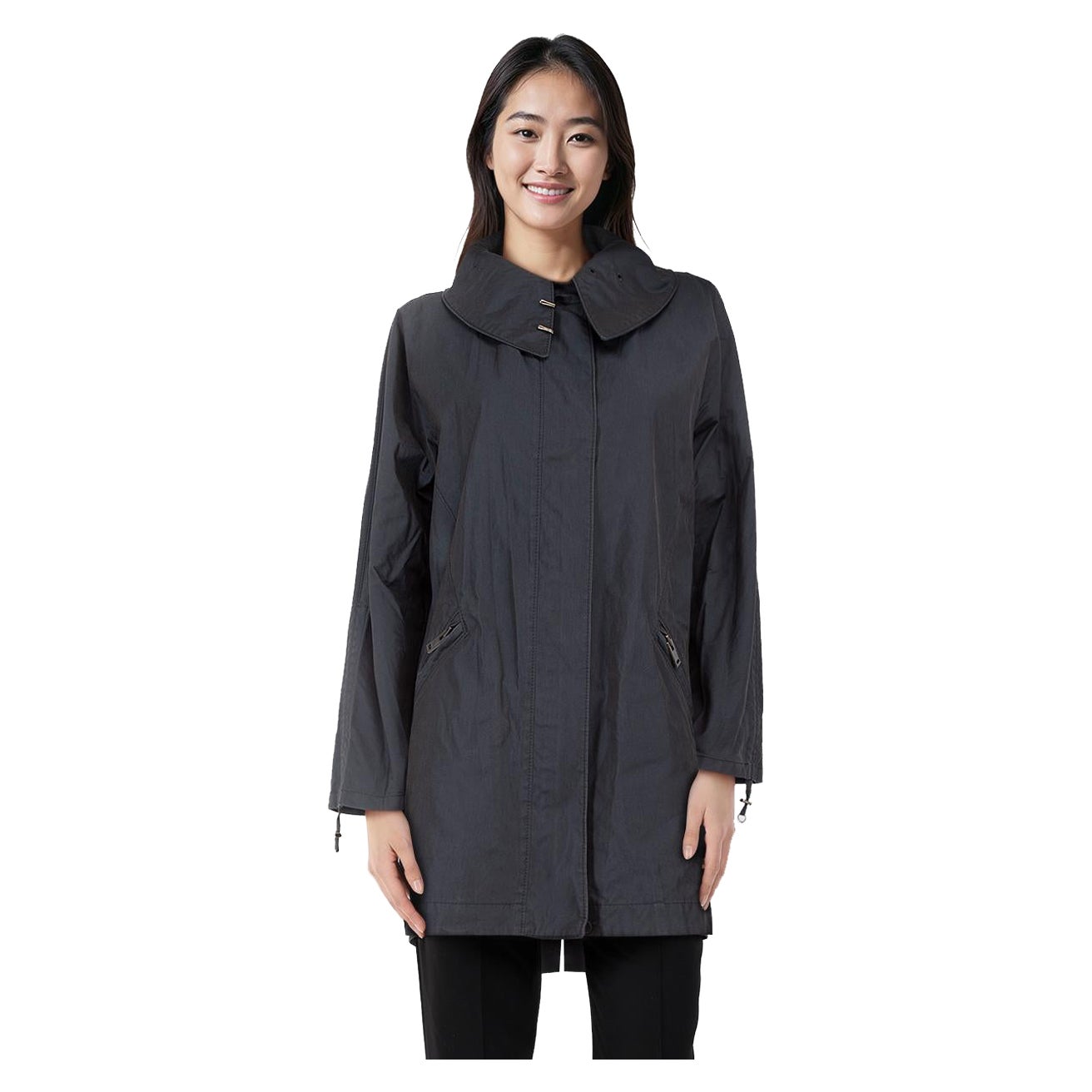 Maison Margiela Cappotto Trench Navy con dettaglio gancio taglia S in vendita