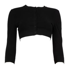 Alaïa Black Buttoned Crop Cardigan Size L
