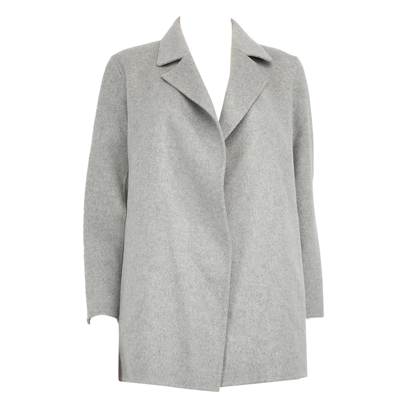 Theory Grey Cashmere Open Front Coat Size S