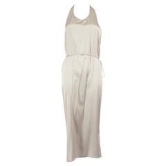 Baserange Grey Halter Neck Wrap Dress Size S