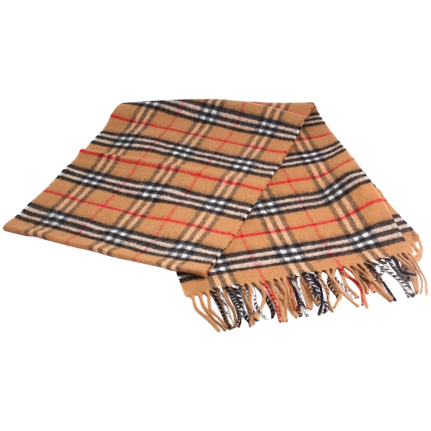 Burberry New vintage wool scarf unisex For Sale