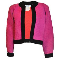Yves Saint Laurent Rive Gauche Quilted Suede Jacket 2
