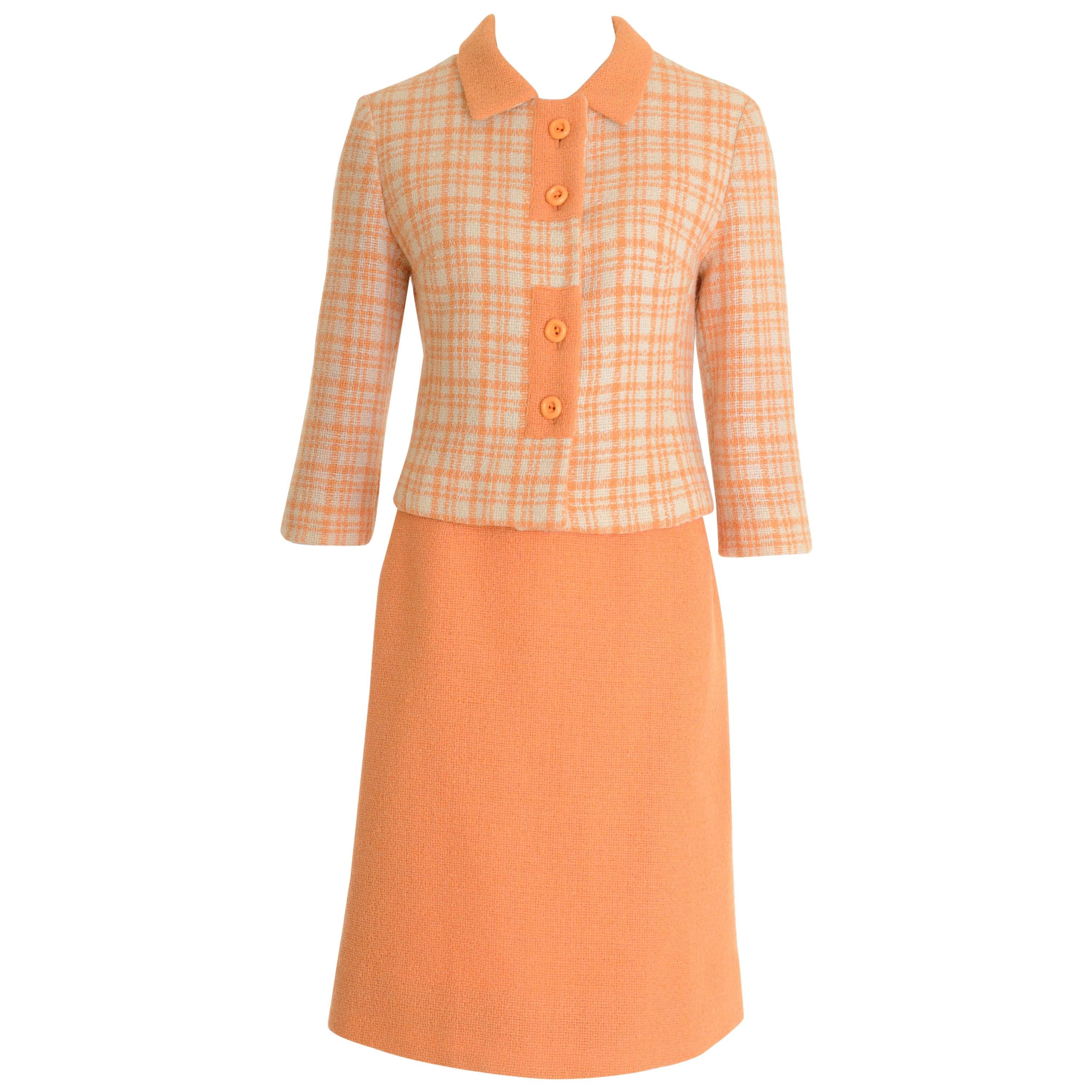 1960s SORELLE FONTANA Italian Couture Mod Suit Dress  For Sale