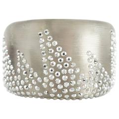Alexis Bittar Taupe Rhinestone Enamel Cuff 5