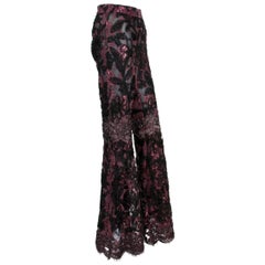 Vintage Tom Ford for Gucci AD FW 1999 Super Rare Hot & Sexy Lace Silk Pants Italian 40