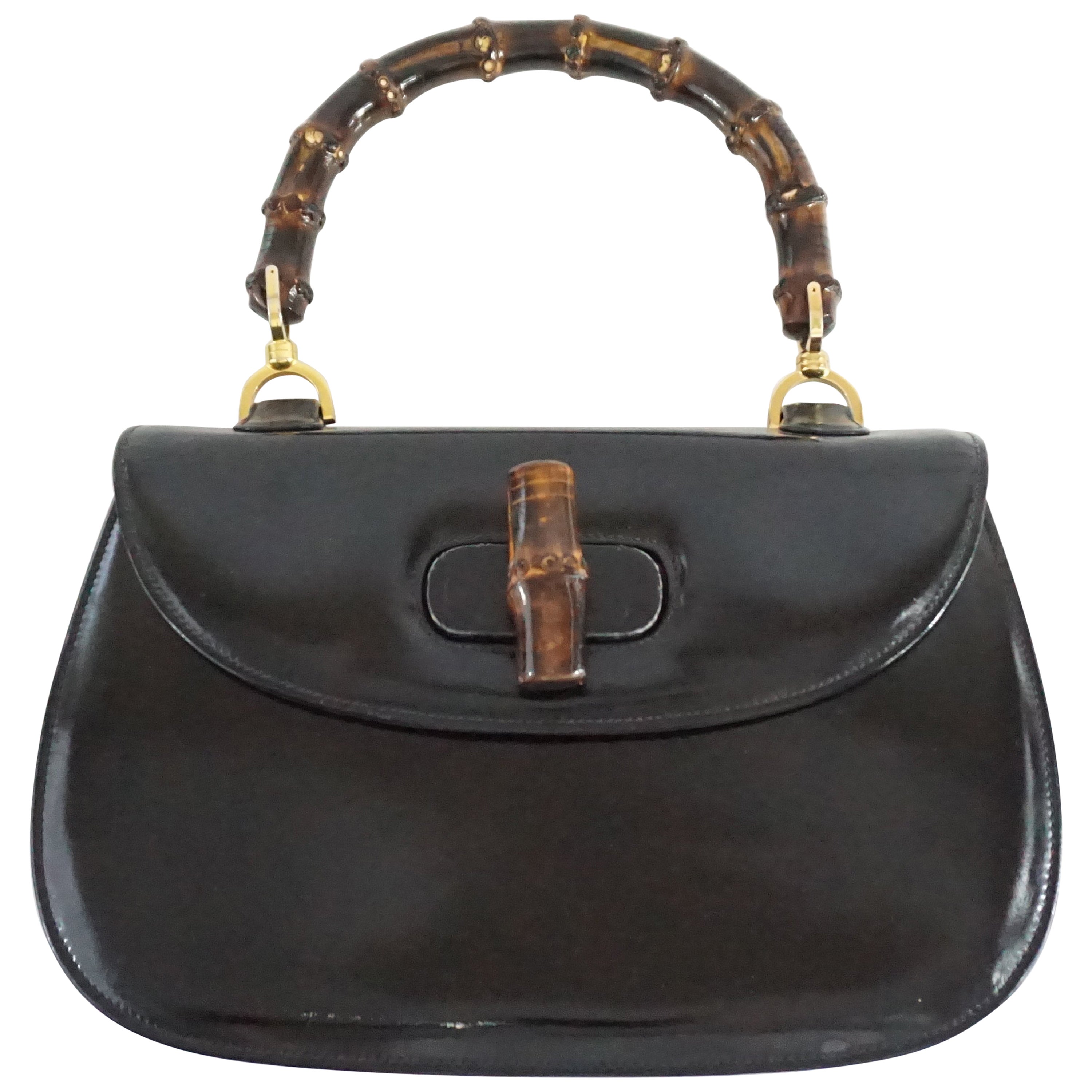gucci bamboo black bag