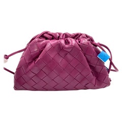 Bolso Crossbody Bottega Veneta Mini Intrecciato Borgoña Piel de cordero