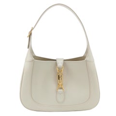 Gucci Jackie 1961 Small White Leather Bag with Adjustable Strap