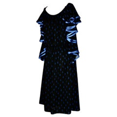 Vintage Serge Lepage Haute Couture Paris Black Cocktail Dress