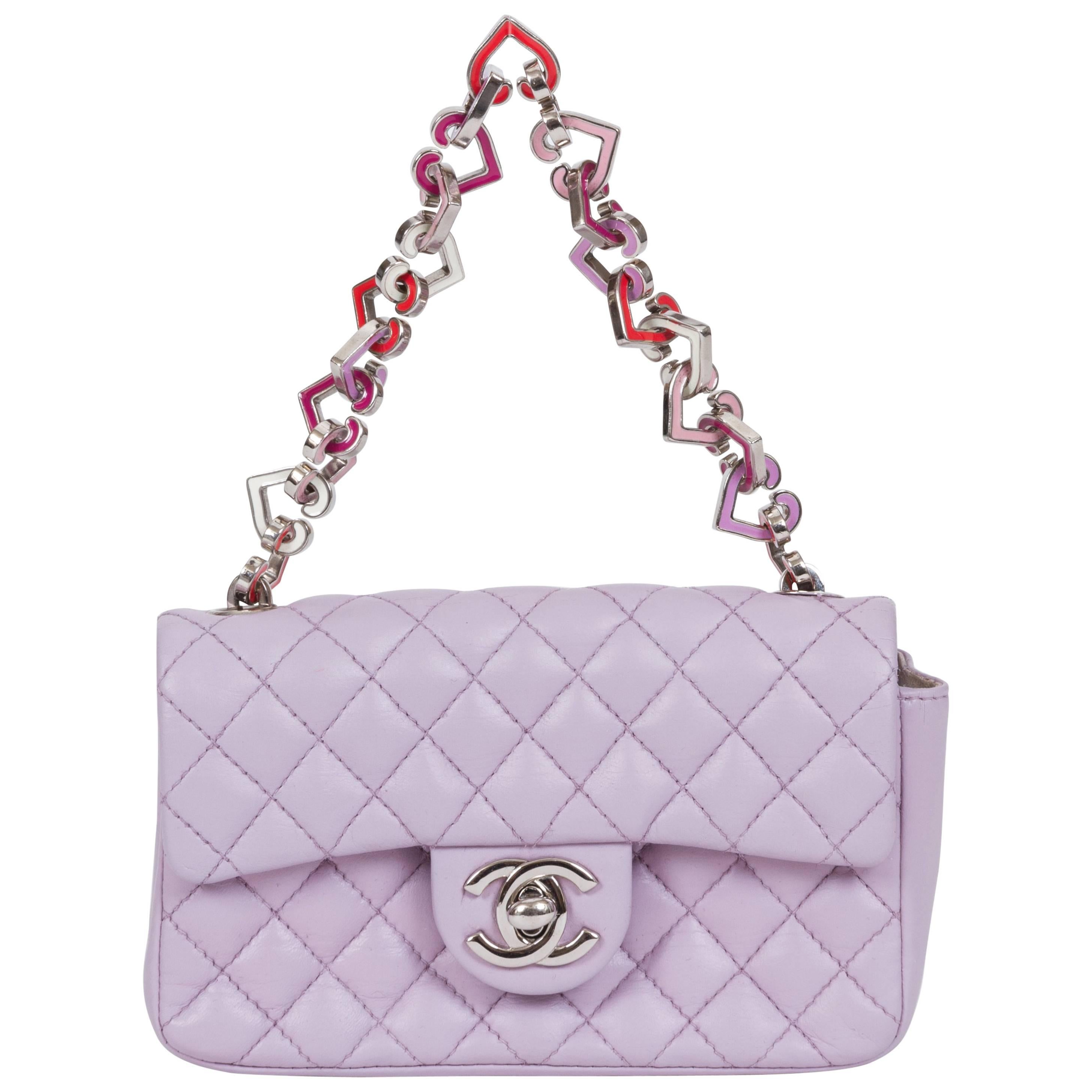 Chanel Mini Classic Lavender Flap Bag