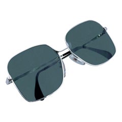 Bausch & Lomb Vintage 70s Mint Unisex White Gold Sunglasses Mod. 520