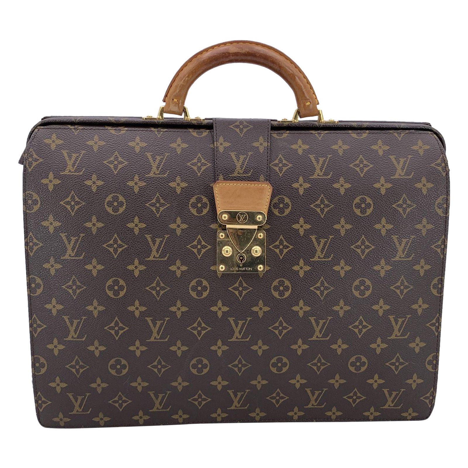 Louis Vuitton Vintage Monogram Canvas Serviette Fermoir Briefcase