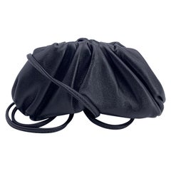 Bottega Veneta Black Leather Micro Pouch Accessory or Necklace
