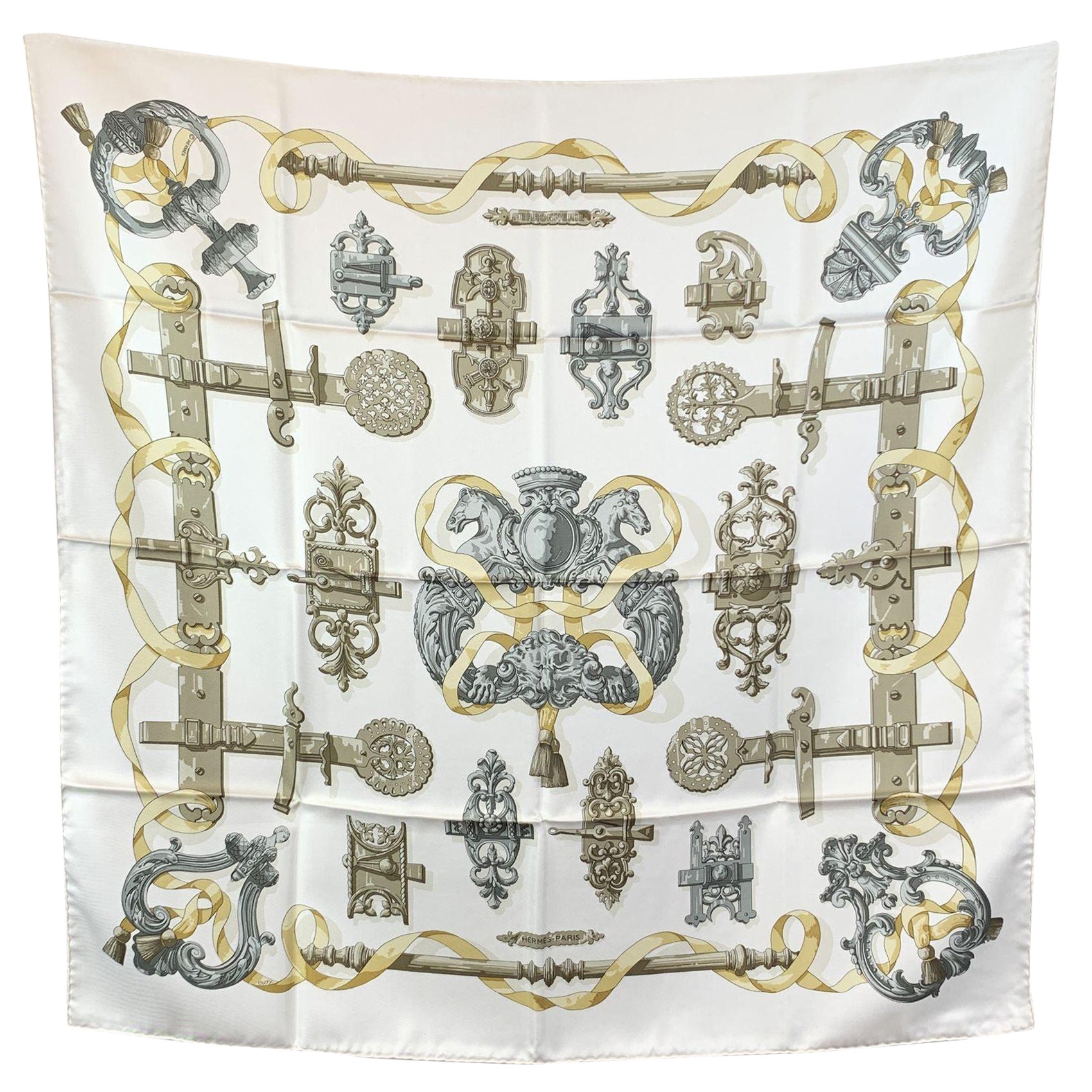Hermes Ferronnerie Scarf - 2 For Sale on 1stDibs Hermes Ferronnerie Scarf - 2 For Sale on 1stDibs