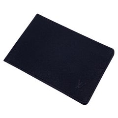 Louis Vuitton Vintage Black Taiga Leather ID Document Holder
