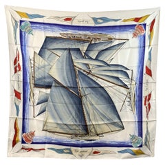 Hermes Vintage Seidenschal Vent Portant 1988 Yannick Manier