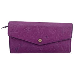 Louis Vuitton Purple Monogram Empreinte Curieuse Long Wallet