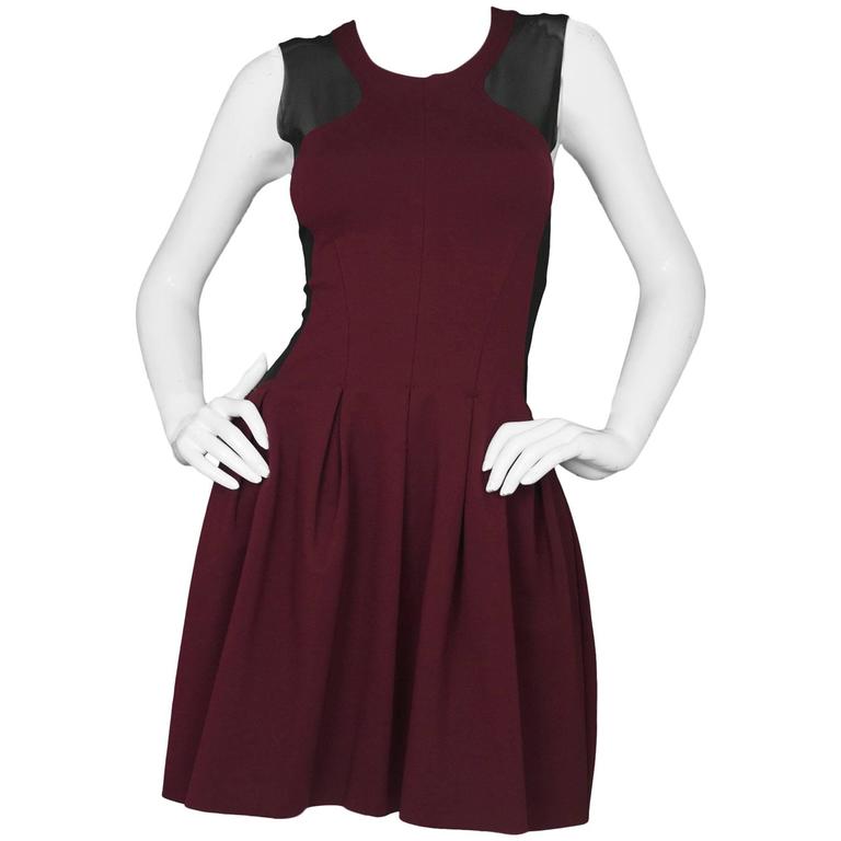 burgundy scuba dress