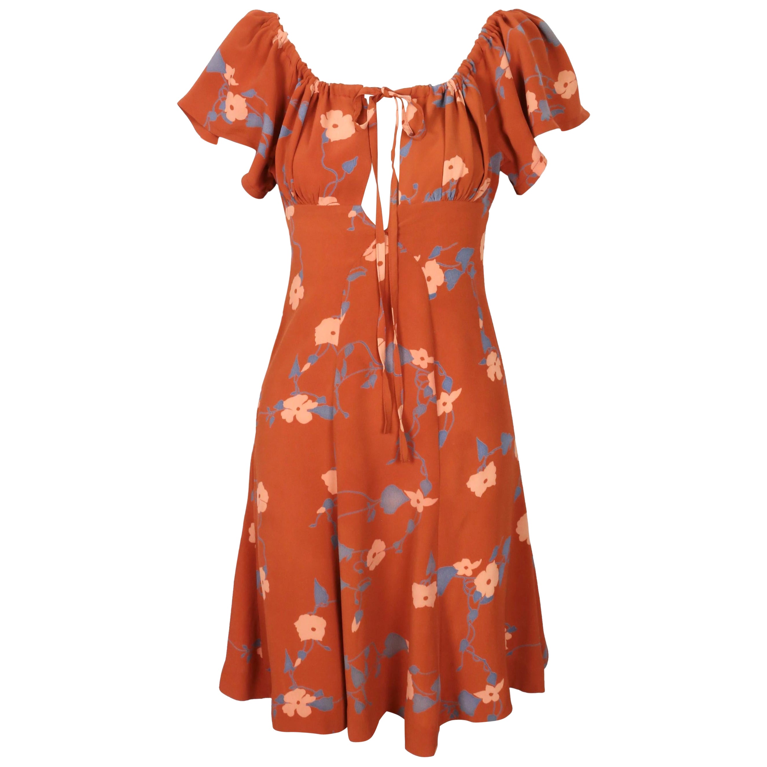 1972 OSSIE CLARK / CELIA BIRTWELL 'BUSY LIZZIE' printed short dress