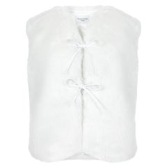 Gilet in pelliccia sintetica di Verheyen London in bianco - Taglia piccola (Uk 6-10)