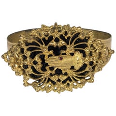 Victorian Gilt Hand Motif Cuff