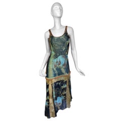 JEAN PAUL GAULTIER robe longue imprimée en maille, printemps-été 2000