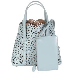 Alaia Blue Vienne Wave Calfskin Mina 20