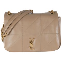 Saint Laurent Madder Brown Lambskin Matelasse Monogram Small Jamie 4.3