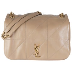 Saint Laurent Madder Brown Lambskin Matelasse Monogram Small Jamie 4.3