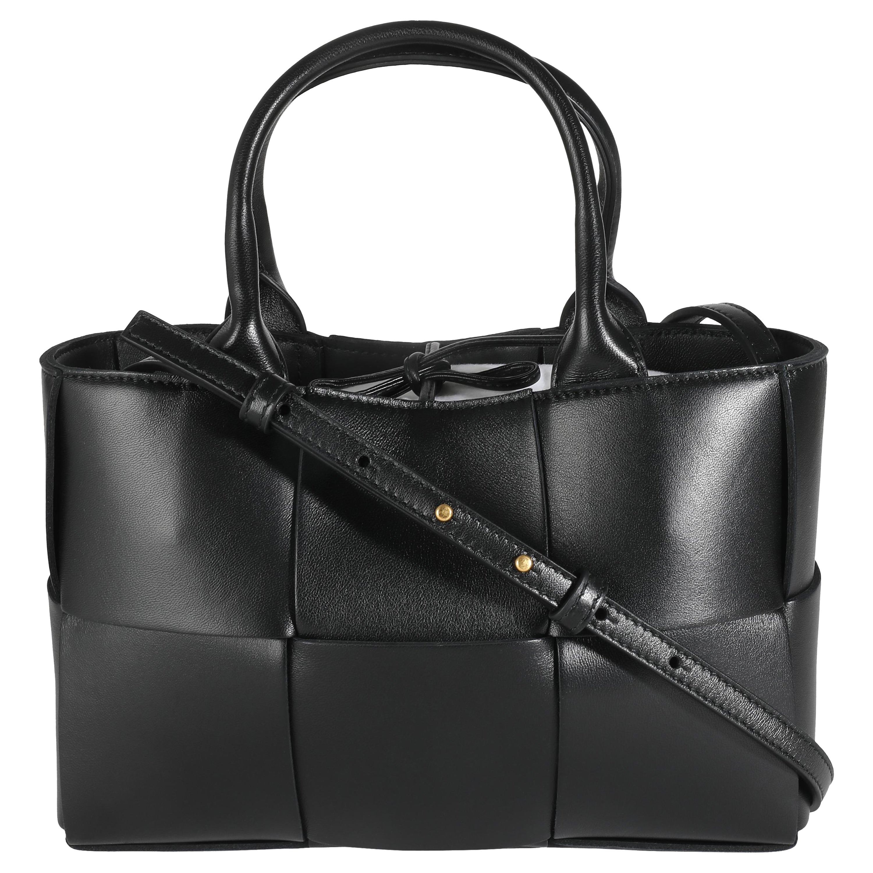 Bottega Veneta Black Intrecciato Nappa Mini Arco Tote