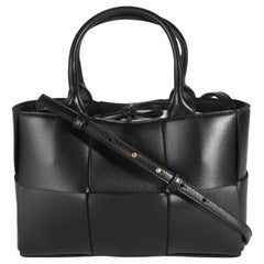 Bottega Veneta Black Intrecciato Nappa Mini Arco Tote