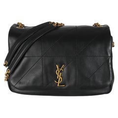 Saint Laurent Black Lambskin Matelasse Monogram Small Jamie 4.3