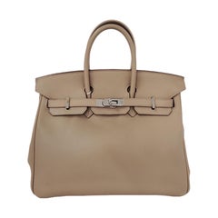 Hermes Birkin 25 Rose Eglantine Pink Swift Leather Palladium Hardware 2016
