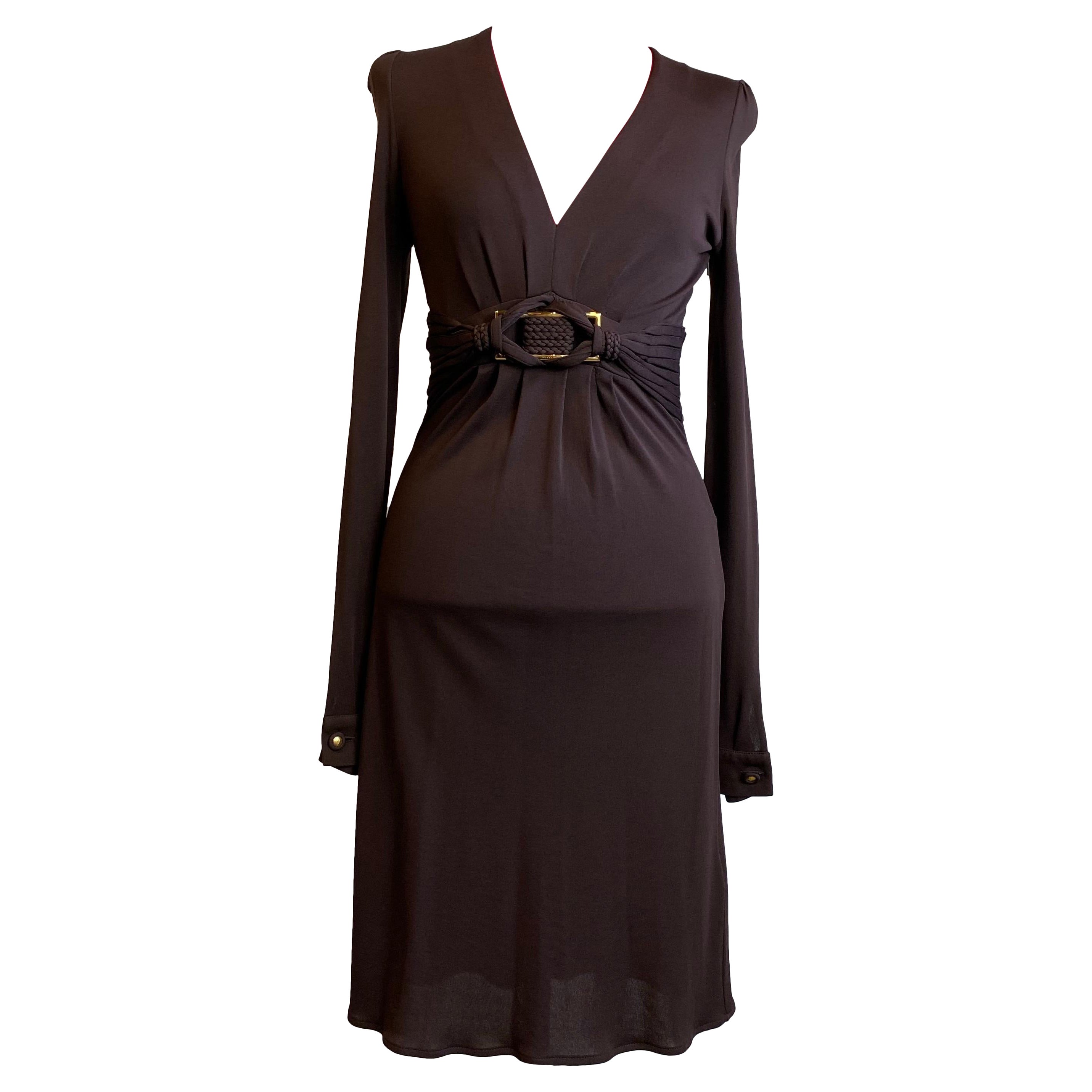Gucci SS 2007 Longuette Brown Dress For Sale