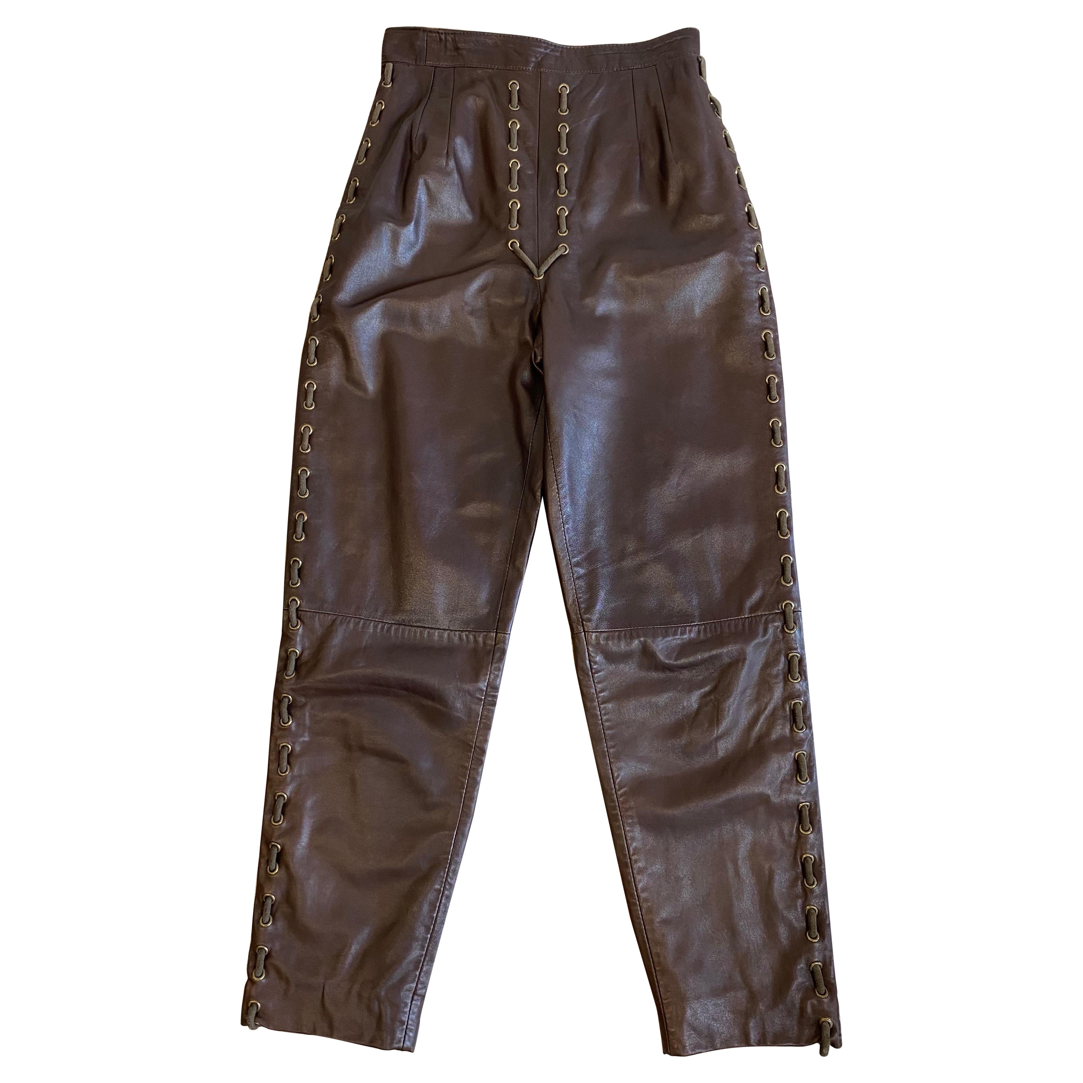 Boutique Valentino Pantalones de piel