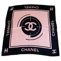 Chanel pink silk Foulard