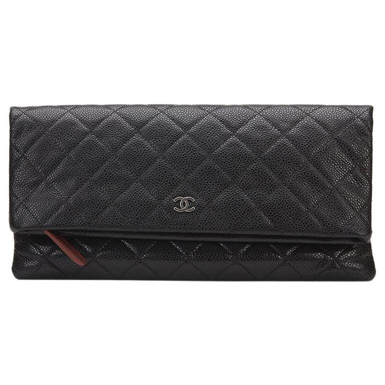 chanel fold over clutch