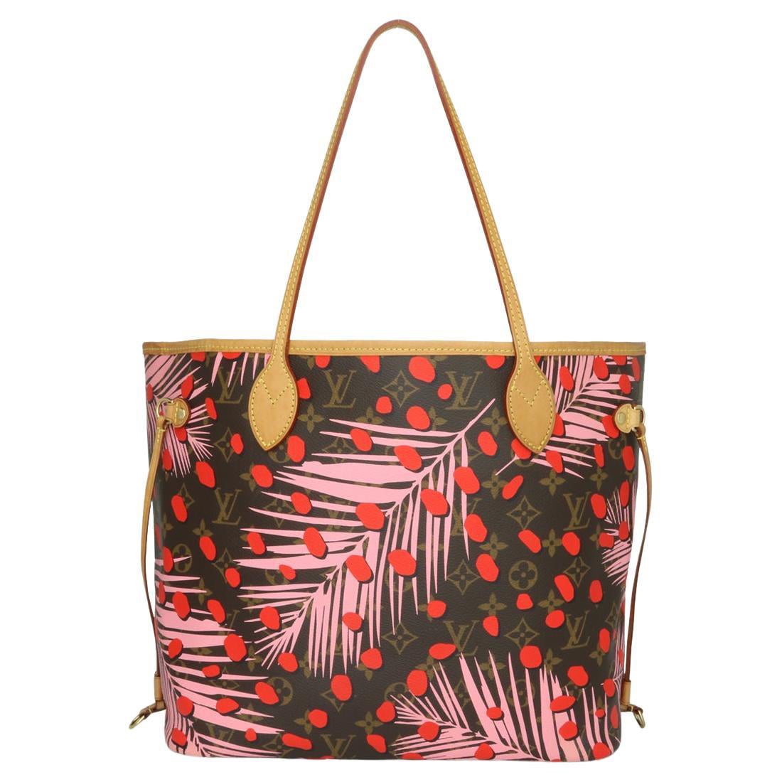 Louis Vuitton Neverfull MM Bag in Monogram Jungle Dots 2016 Limited Edition For Sale