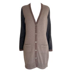 Chanel Iconic CC Turnlock Beige Cashmere Cardigan 34 FR
