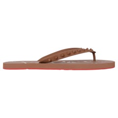 CHRISTIAN LOUBOUTIN Sandali LOUBI in gomma marrone nudo 42