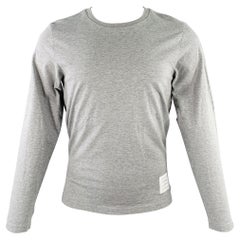 T&T Brownne Taglia S Grigio Cotone Girocollo Maglietta a maniche lunghe