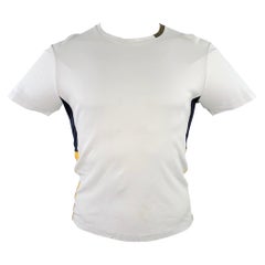 JIL SANDER Größe S Graues mehrfarbiges T-Shirt mit Crew-Neck aus Jersey mit mehrfarbigem Farbblockmuster